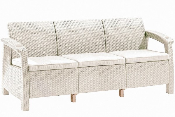 Трёхместный диван  Yalta Sofa 3 Seat белый купить в Перми