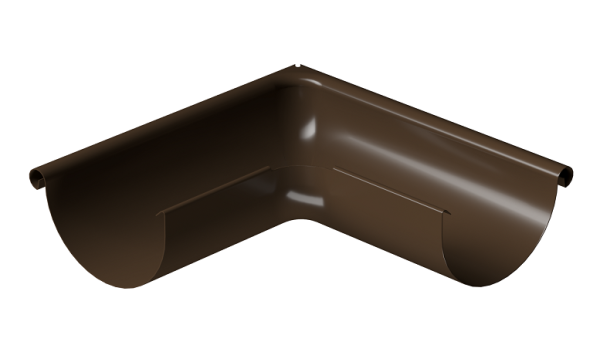 Угол внешний 90° D125 Döcke STAL PREMIUM Каштан, (RAL 8017) купить в Перми