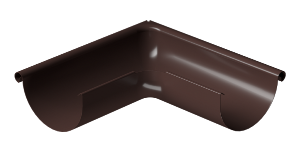 Угол внешний 90° D125 Döcke STAL PREMIUM Шоколад, (RAL 8019) купить в Перми