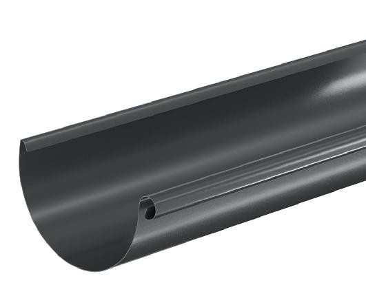 Водосток Aquasistem, система 125x90 - Водосточный желоб 3.00м RAL 7024 Тёмно-серый купить в Перми