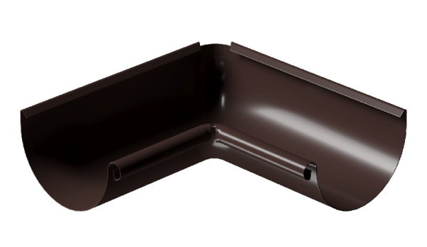 Угол внутренний 90° D125 Döcke STAL PREMIUM Шоколад, (RAL 8019) купить в Перми