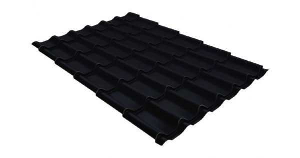 Металлочерепица классик GL 0,5 Velur20 RAL 9005 черный купить в Перми
