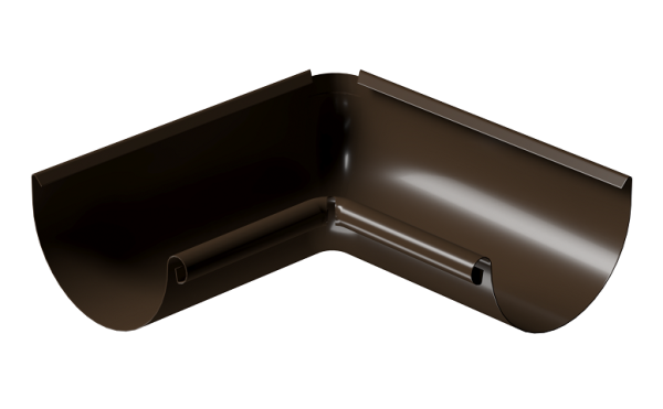 Угол внутренний 90° D125 Döcke STAL PREMIUM Каштан, (RAL 8017) купить в Перми