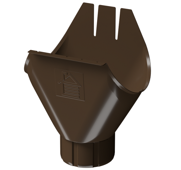 Воронка желоба D125 Döcke STAL PREMIUM Каштан, (RAL 8017) купить в Перми