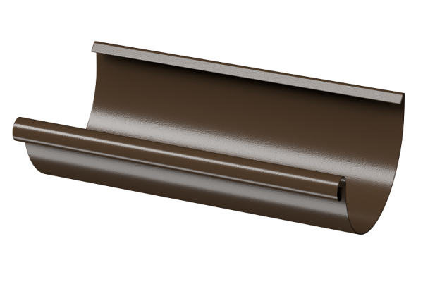 Желоб полукруглый D125 3 м Döcke STAL PREMIUM Каштан, (RAL 8017) купить в Перми