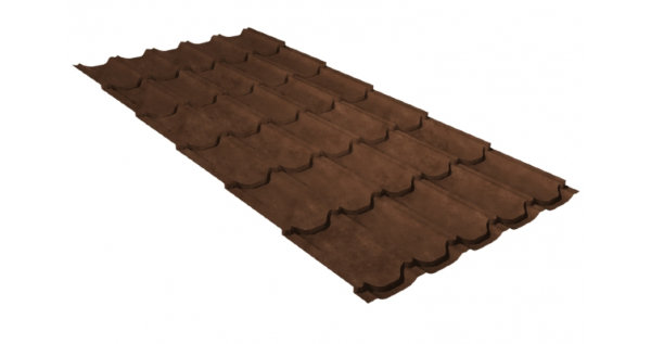 Металлочерепица квинта плюс GL 0,5 Safari Twincolor Brown купить в Перми