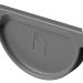 Заглушка желоба D125 Döcke STAL PREMIUM Графит, (RAL 7024) купить в Перми