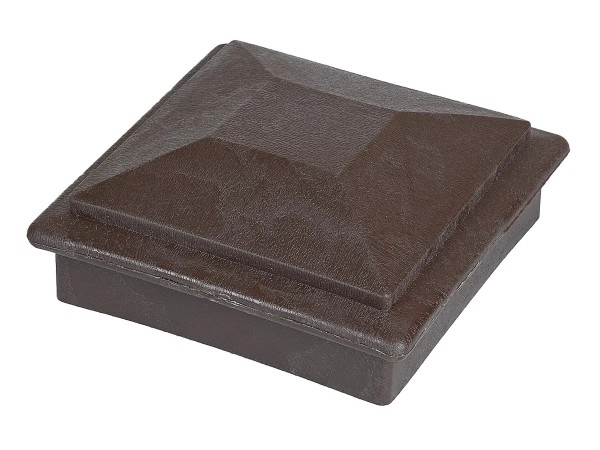 Крышка верхняя фигурная ПВХ для столба Deckart 100х100 Венге купить в Перми