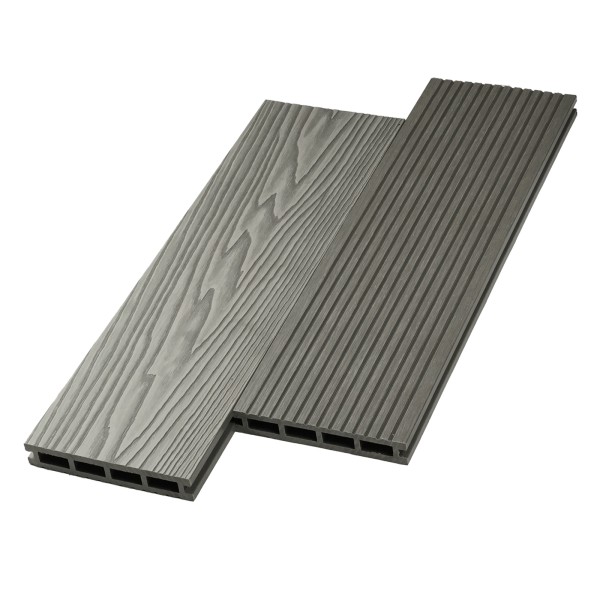 Террасная доска ДПК NanoWood двусторонняя New 3D тиснение + вельвет Серый купить в Перми