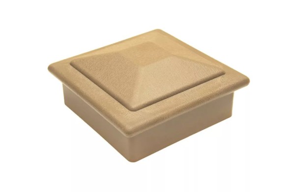 Крышка верхняя фигурная ПВХ для столба Deckart 100х100 Орех купить в Перми