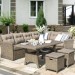Комплект мебели AFINA плетеной из иск. ротанга AFM-307B Beige купить в Перми