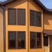 Фиброцементный сайдинг Latonit Красное дерево (RAL 8001/8008) купить в Перми
