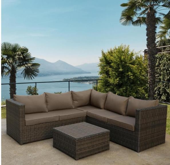 Комплект мебели AFINA плетеной из иск. ротанга YR825A Brown/Beige купить в Перми