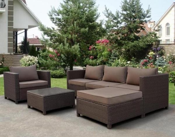 Комплект мебели AFINA плетеной из иск. ротанга YR821A Brown/Beige купить в Перми