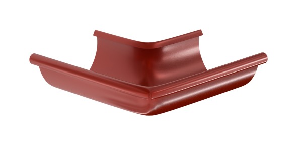 Водосток Aquasistem, система 125x90 - Угол желоба, наружный 90° RR 29 Бургундский купить в Перми