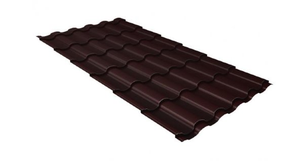 Металлочерепица кредо 0,5 Satin RAL 8017 шоколад купить в Перми