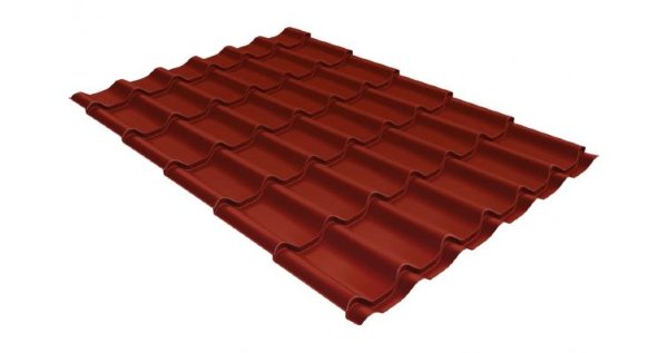 Металлочерепица классик GL 0,5 Velur20 RAL 3009 оксидно-красный купить в Перми