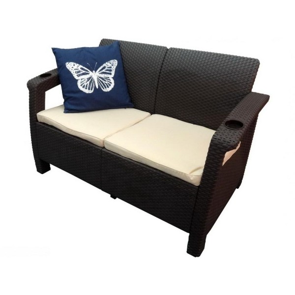 Двухместный диван Yalta Sofa Seаt венге купить в Перми