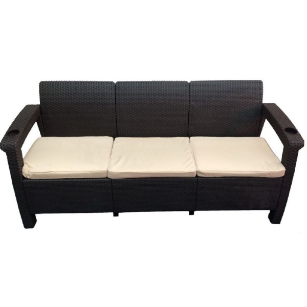 Трёхместный диван  Yalta Sofa 3 Seat венге купить в Перми