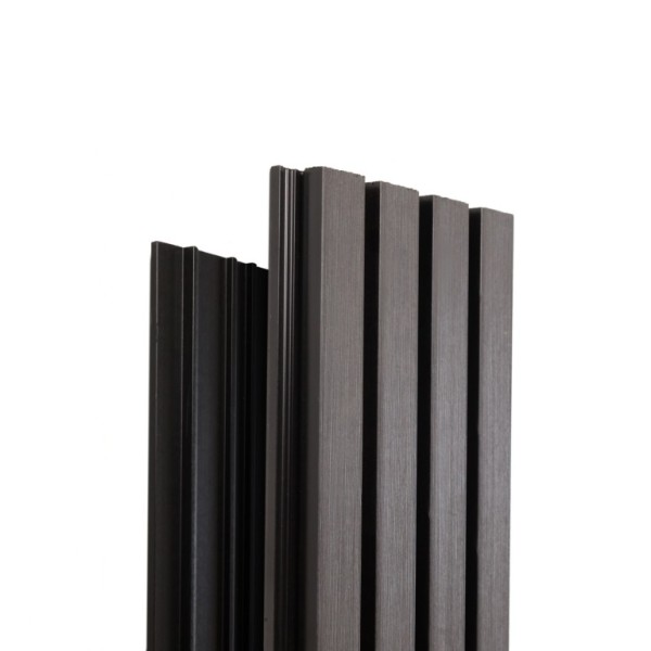 Фасадная доска Ecodecking Техно реечная 200х26х3000 Графит купить в Перми