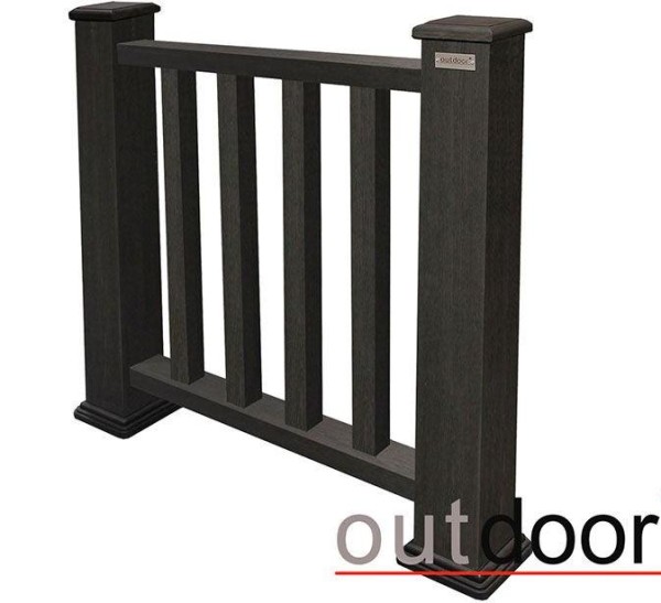 Ограждение из ДПК Outdoor Классик 3D STORM чёрный купить в Перми