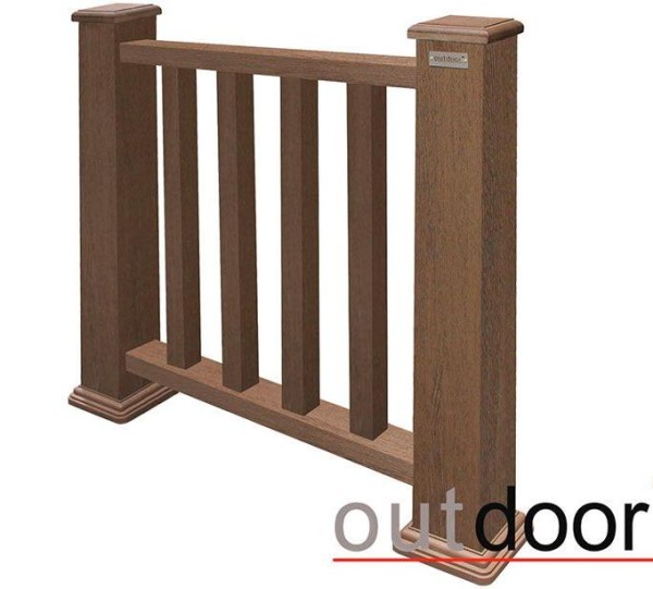 Ограждение из ДПК Outdoor Классик 3D STORM коричневый микс купить в Перми