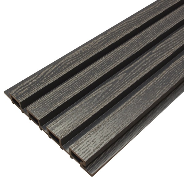 Фасадная доска из ДПК Faynag Wood Рейка Мокрый Асфальт купить в Перми