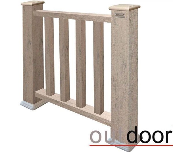 Ограждение из ДПК Outdoor Классик 3D STORM серый микс купить в Перми