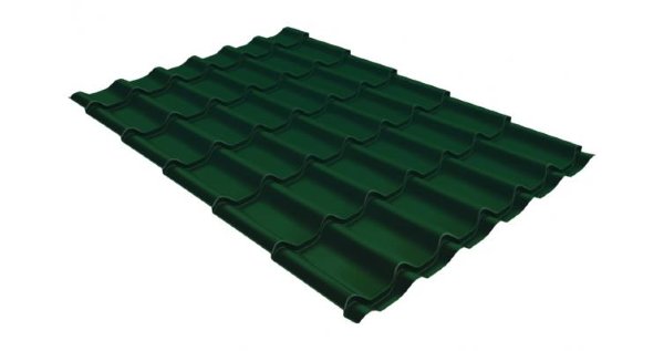 Металлочерепица классик GL 0,5 Velur20 RAL 6005 зеленый мох купить в Перми