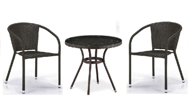 Комплект плетеной мебели AFINA из иск. ротанга Асоль-7 T282ANT/Y137C-W53 Brown 2Pcs купить в Перми