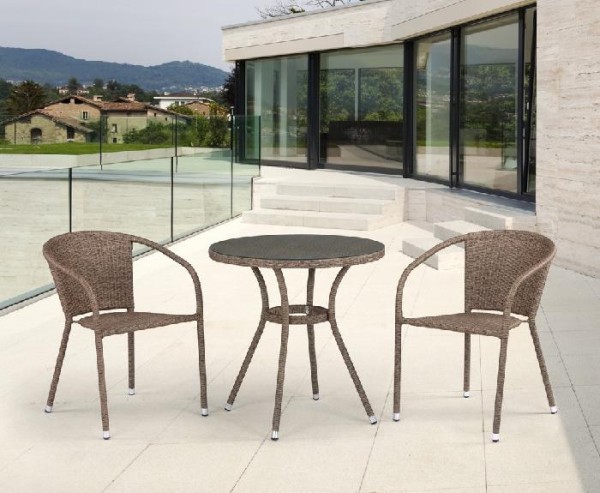 Комплект плетеной мебели AFINA из иск. ротанга T282ANT/Y137C-W56 Light Brown 2Pcs купить в Перми