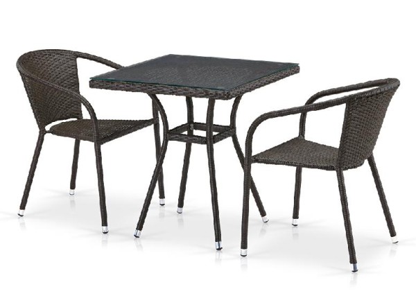 Комплект плетеной мебели AFINA из иск. ротанга T282BNT/Y137C-W53 Brown 2Pcs купить в Перми