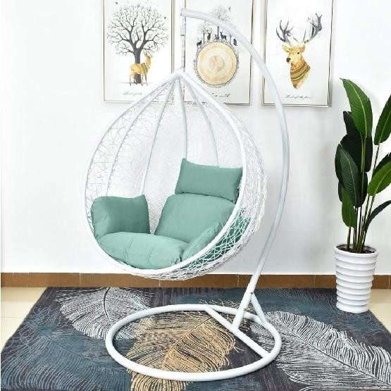 Кресло Подвесное из искусственного ротанга AFM-168A-L White/Green купить в Перми