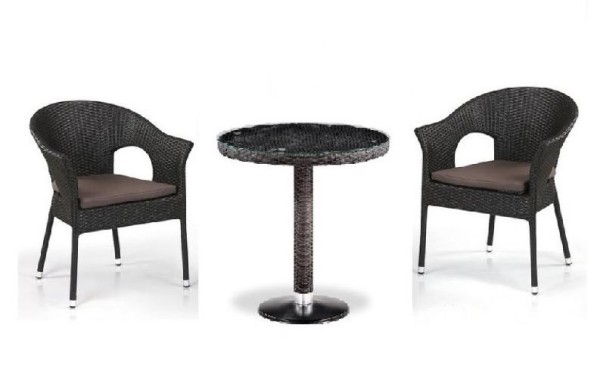 Комплект плетеной мебели AFINA из иск. ротанга T601/Y79A-W53 Brown 2Pcs купить в Перми