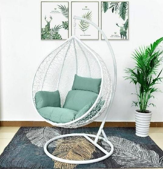 Кресло Подвесное из искусственного ротанга AFM-168A-XL White/Green купить в Перми