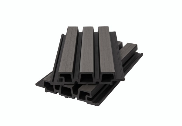Фасадная панель брусковая двухцветная co-extrusion, grey dark купить в Перми