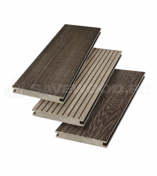 Террасная доска SW Fraxinus (R) полнотелая «SaveWood» Темно-коричневый купить в Перми