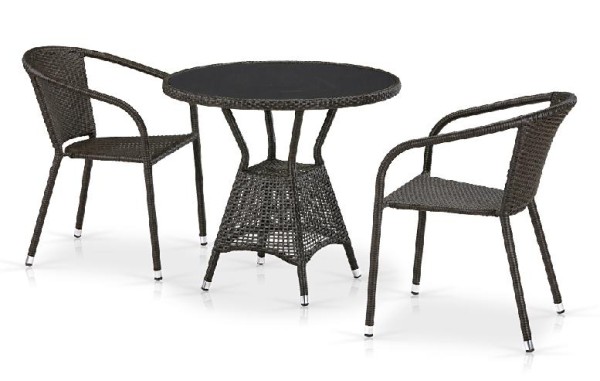 Комплект плетеной мебели AFINA из иск. ротанга T707ANS/Y137C-W53 Brown 2Pcs купить в Перми