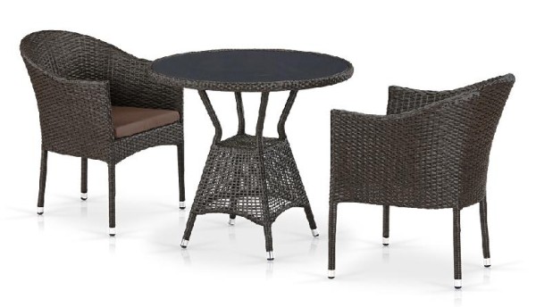 Комплект плетеной мебели AFINA из иск. ротанга T707ANS/Y350-W53 Brown 2Pcs купить в Перми