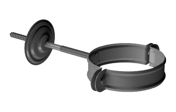 Хомут трубы D90 Döcke STAL PREMIUM Графит, (RAL 7024) купить в Перми