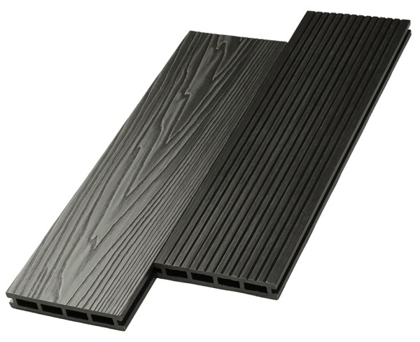 Террасная доска ДПК NanoWood двусторонняя New 3D тиснение + вельвет Графит купить в Перми