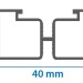 Лага алюминиевая KRONEX 40x15x3000 мм опорная Slim купить в Перми