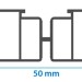 Лага алюминиевая KRONEX 50x25x3000 мм несущая купить в Перми