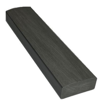 Лавочный брус Ecodecking Некст полнотелый брашированный 70х35 графит купить в Перми