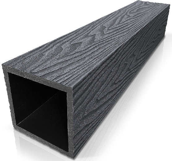 Столб ДПК 3D GardenParkett фактура дерева Графит купить в Перми