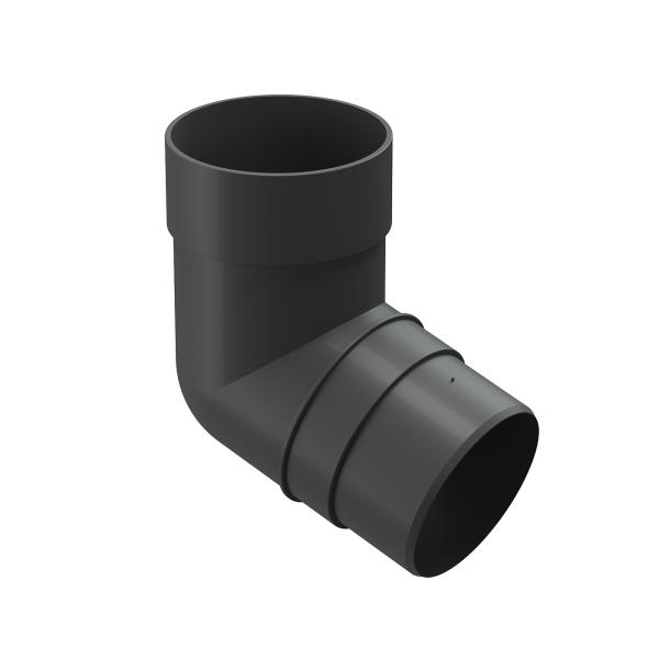 Колено 72˚ для водосточной трубы Docke Premium Графит купить в Перми