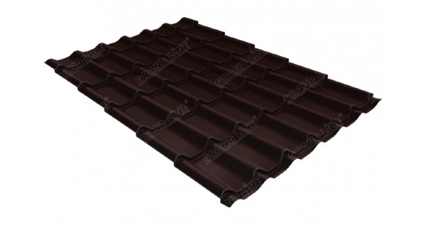 Металлочерепица классик GL 0,5 Quarzit RAL 8017 шоколад Metallic купить в Перми