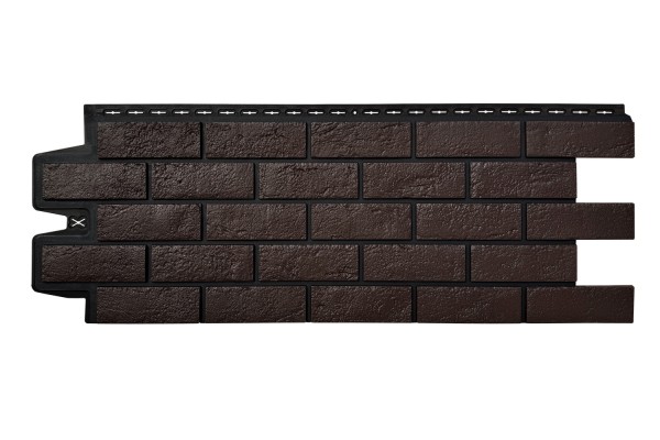 ФП Grand Line состаренный кирпич премиум Шоколадный (шов RAL 9005) купить в Перми