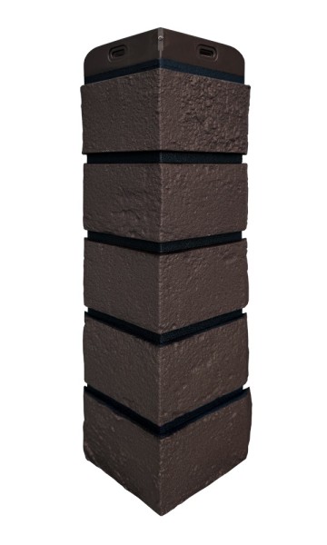 Угол Grand Line состаренный кирпич премиум Шоколадный (шов RAL 9005) купить в Перми